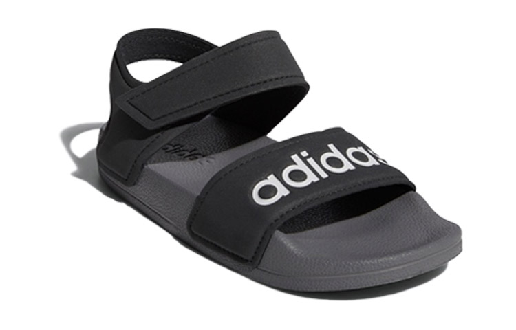 Сандалии adidas neo Adilette (черно-серые) — фото 3