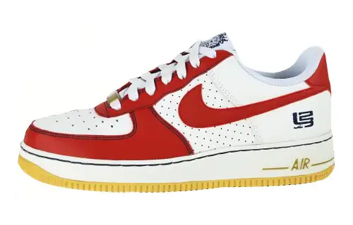 Nike Air Force 1 Slip Resistant Abrasion Resistant Low top Skateboard Shoes Red White Unisex
