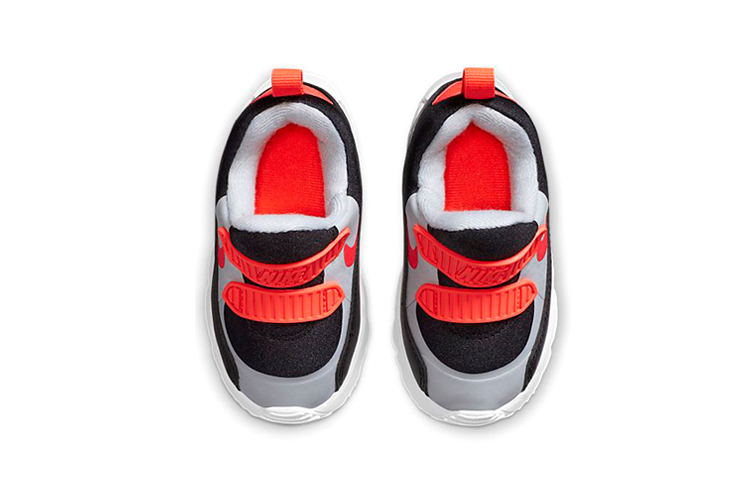 Детские кроссовки Nike Air Max 90 (черно-серо-красные) — Чёрный / серый / красный — фото 6