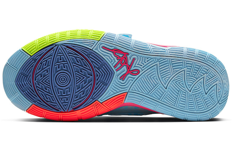 Кроссовки Nike NikeKyrie 6 "Pool” GS (сине-розовые) — Синийрозовый — фото 6