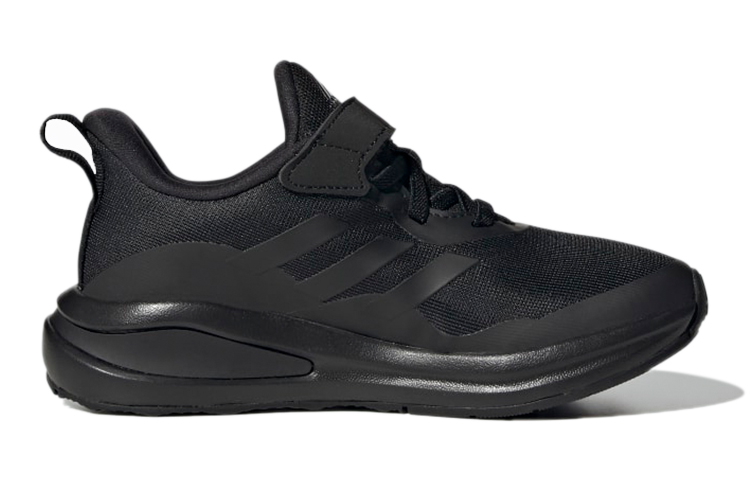 Детские кроссовки adidas Fortarun Elastic Lace Top Strap K (черные) — Чёрный — фото 3