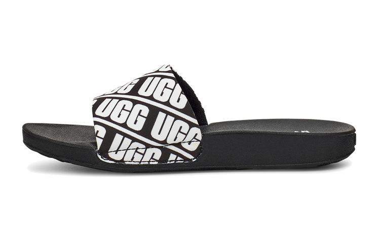 Шлепки UGG Beach Slide (черно-белые)