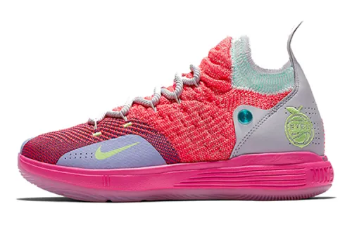 Nike KD 11 EYBL Elite GS wear-resistant mid-top practical basketball shoes ice powder same style for men and women