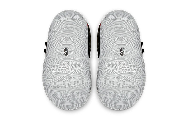 Детские кроссовки Nike Kyrie 5 (черно-красные) — Чёрный / красный — фото 3