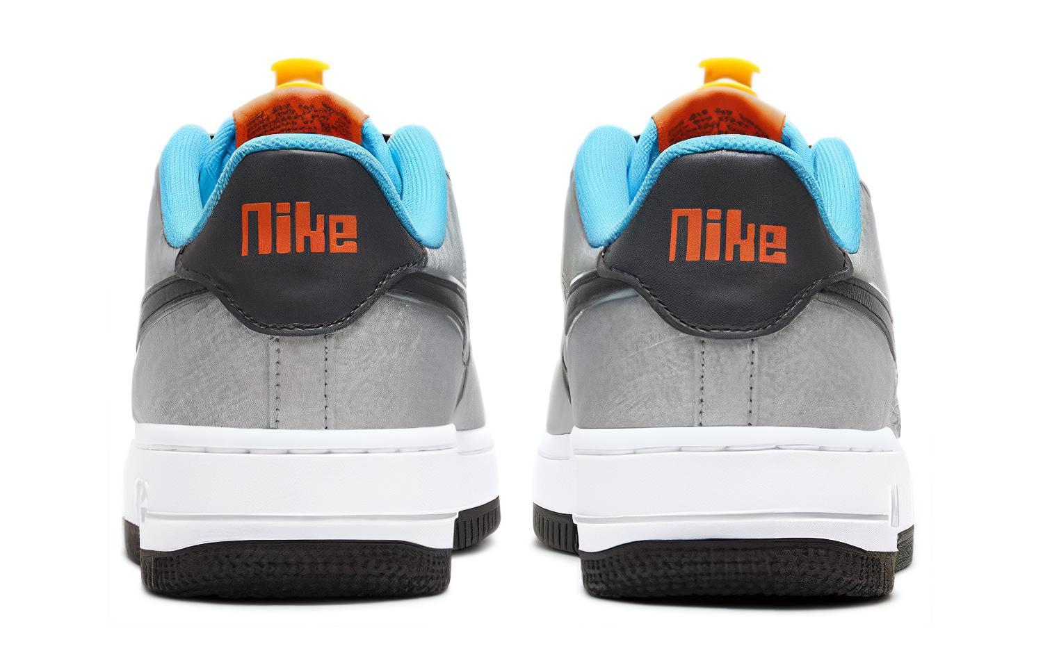 Кеды Nike NikeAir Force 1 GS (серебристо-синие) — Серебристыйсиний — фото 7