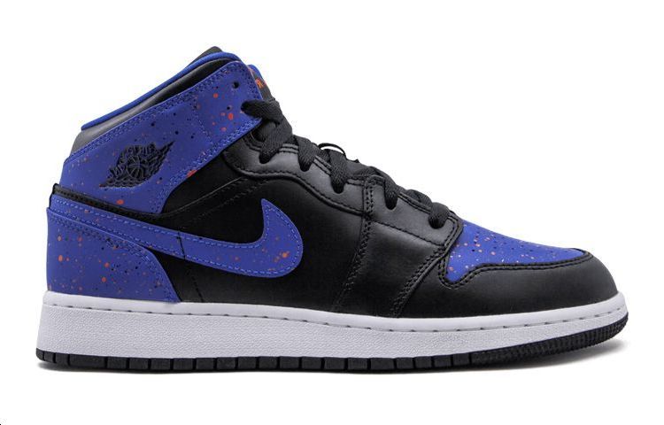 Кроссовки Jordan JordanAir Jordan 1 Mid (черно-синий) — Синий / красный / чёрный — фото 4