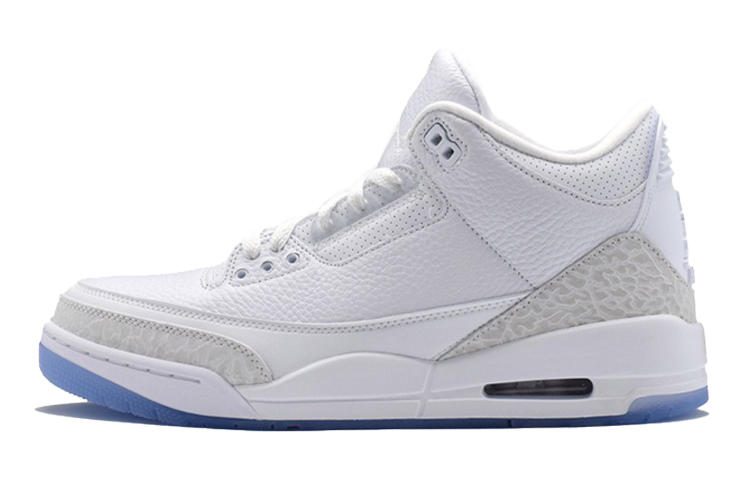 Кеды Jordan JordanAir Jordan 3 Retro Pure White (белый / синий)