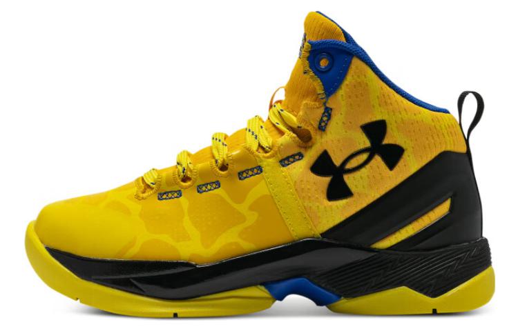 Детские кроссовки Under Armour Curry 2 Double Bang (желтые)