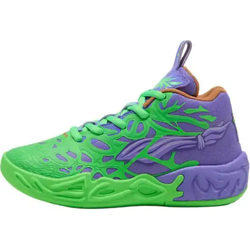 LAMELO BALL x TMNT x PUMA MB.04MELO aphael Donatello soft and comfortable mid-top children's basketball shoes green children's style