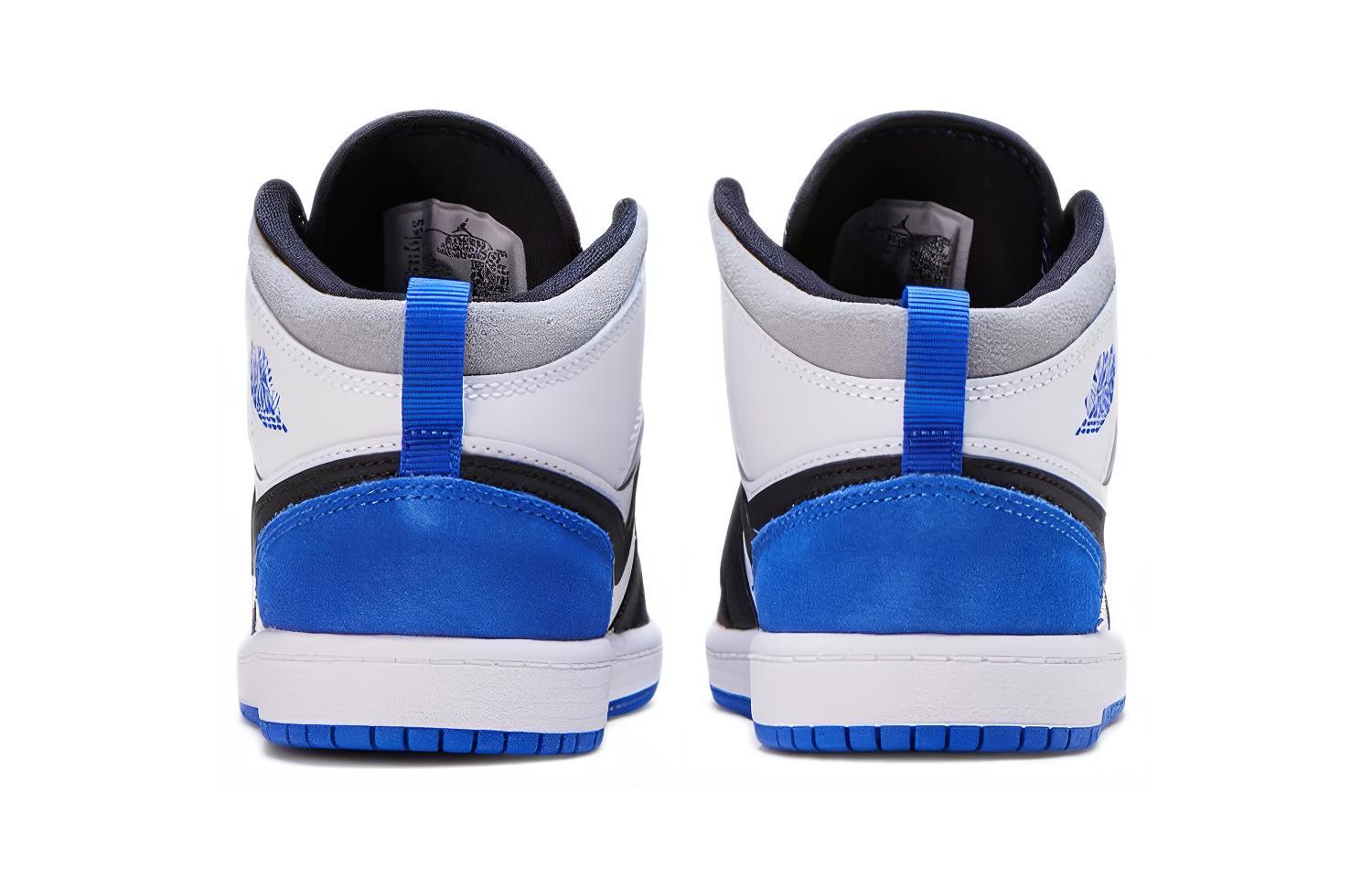Детские кроссовки Jordan Air Jordan 1 Mid SE (бело-синие) — фото 5