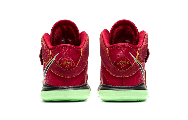 Детские кроссовки Nike Lebron 8 "Empire Jade" (черно-красные) — Чёрный / красный — фото 5