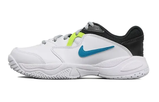 Nike Jr.GS Comfortable And Trendy Slip Resistant Cushioning Low top Kids' Training Shoes White Black Blue