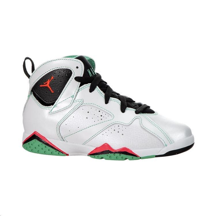 Детские кроссовки Jordan Air Jordan 7 Retro (бело-зелено-красный) — фото 2