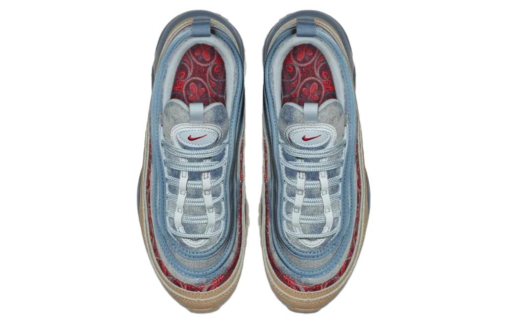 Кроссовки Nike Air Max 97 Wild West (коричневый / серый / красный / темно-синий) — Коричневый / серый / красный / тёмно-синий — фото 3