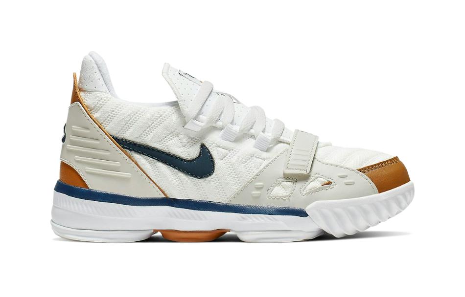 Кроссовки Nike NikeLebron 16 (бело-коричневые) — фото 2