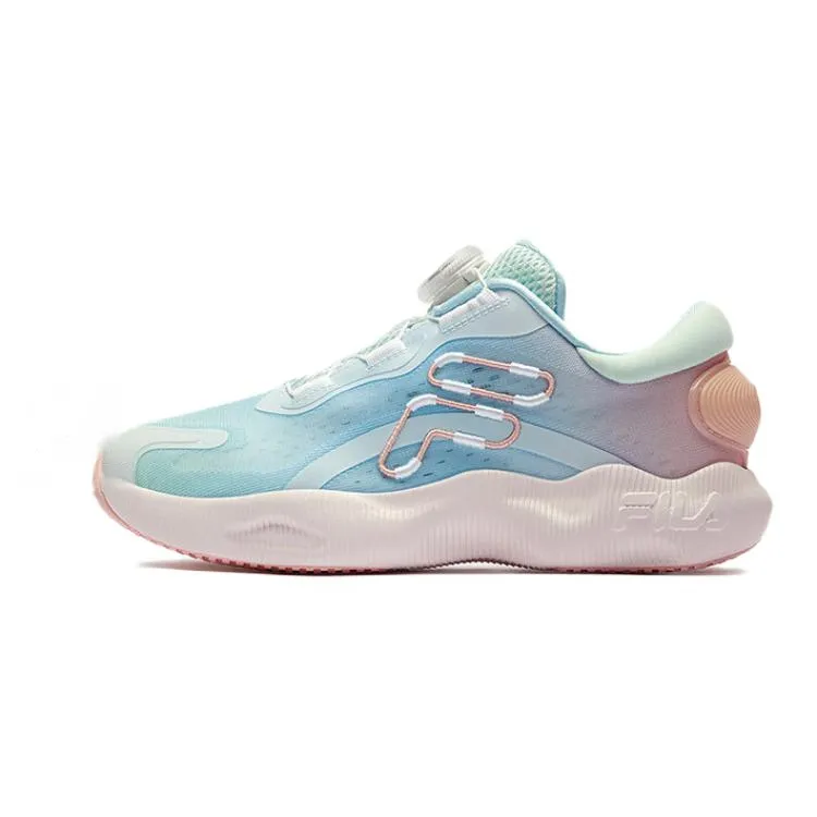 FILA KIDS Boa Slip Resistant Abrasion Resistant Low top Kids' Training Shoes Blue Pink