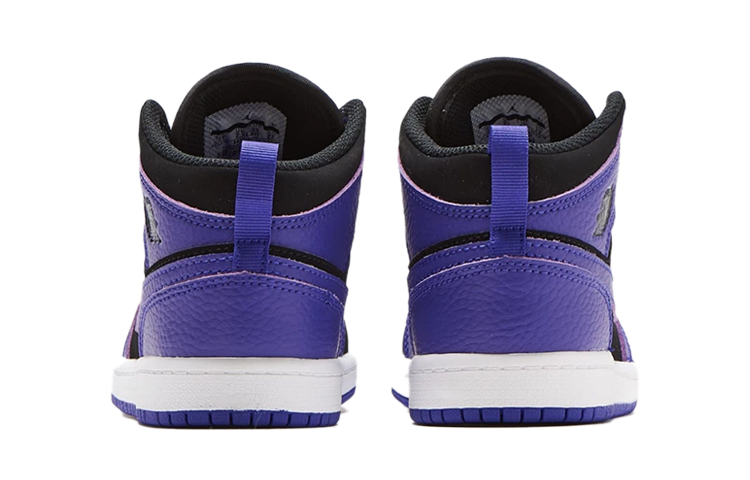 Детские кроссовки Jordan Air Jordan 1 Mid "Dark Concord" (черно-фиолетовые) — Чёрныйфиолетовый — фото 5