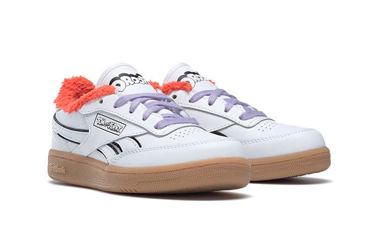 Кеды Tom TomJerry x Reebok Club C Revenge (бело-оранжевые) — фото 3
