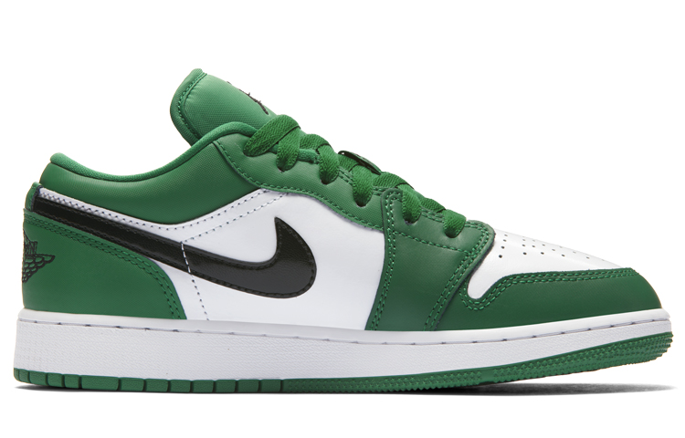 Кеды Jordan Air Jordan 1 Low (бело-зеленый) — фото 8