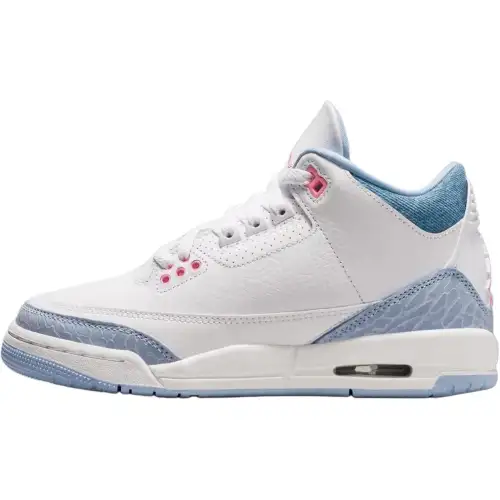 Jordan Air Jordan 3 Mid top Basketball Shoes White Blue Unisex