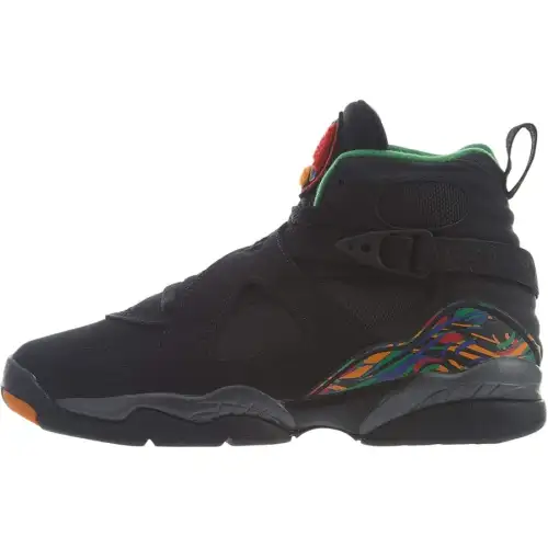 Jordan Air Jordan 8 Retro Tinker Air Raid Leather Trendy GS High Top Basketball Shoes Black Unisex