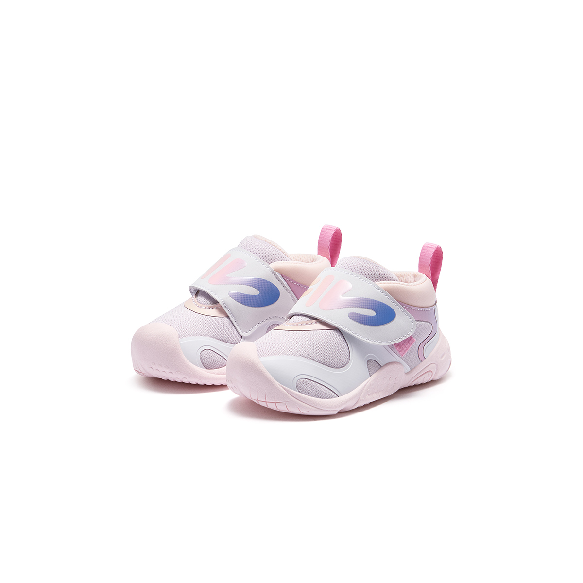 Кроссовки Fila KIDS Heritage-FHT / (бело-розовые) — 白/玫瑰水粉 — фото 3