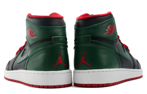 Кроссовки Jordan JordanAir Jordan 1 GS (черно-зелено-красный) — фото 5