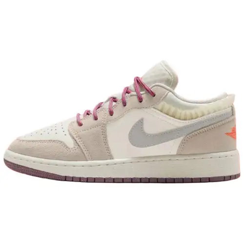 Jordan Air Jordan 1 Low top Skateboard Shoes Sail White Unisex