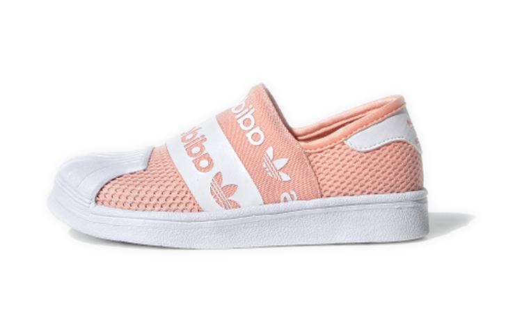 Детские кеды adidas originals SUPERSTAR Smr 360 C (бело-розовые)