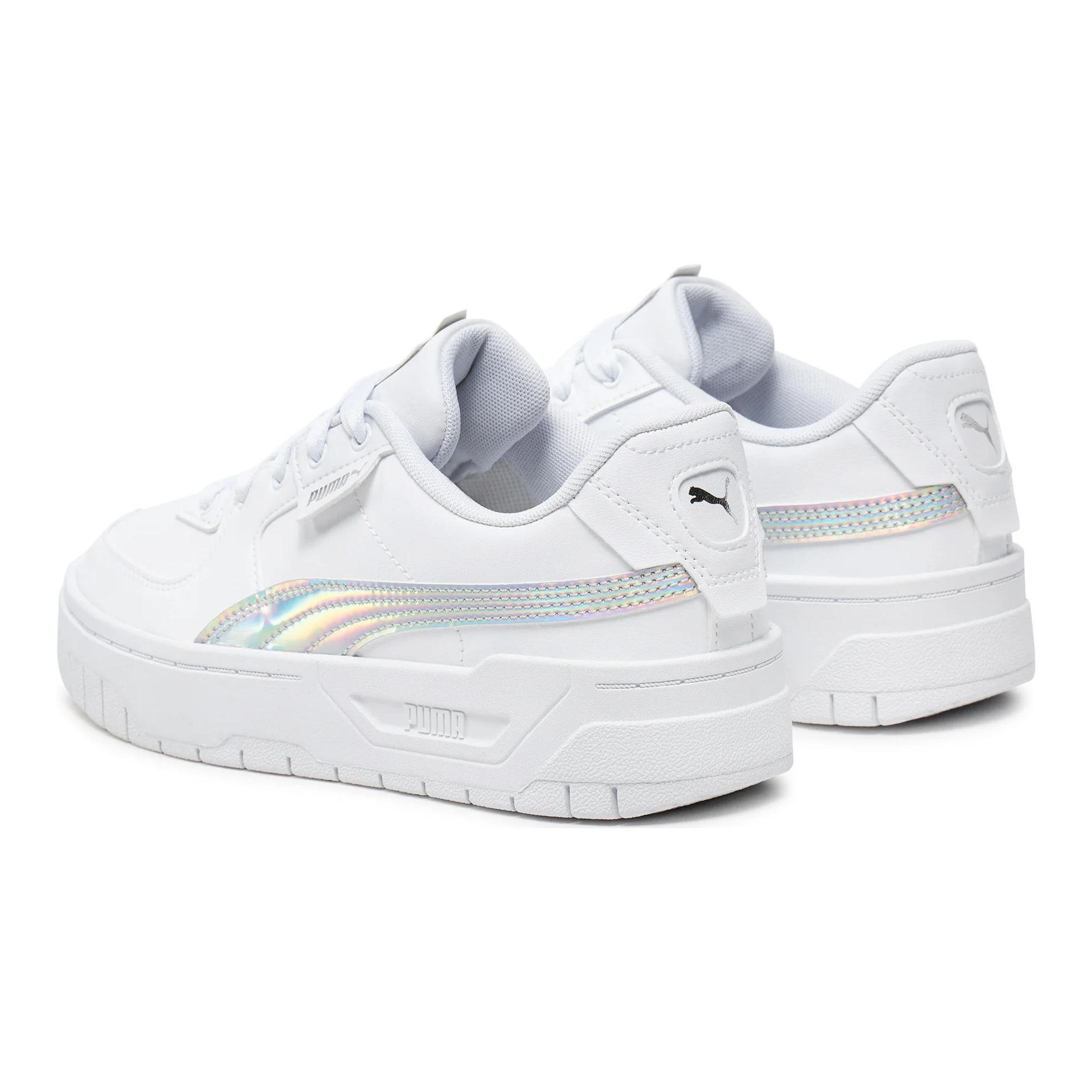 Детские кеды PUMA Cali Dream Iridescent (бело-серебристые) — фото 4
