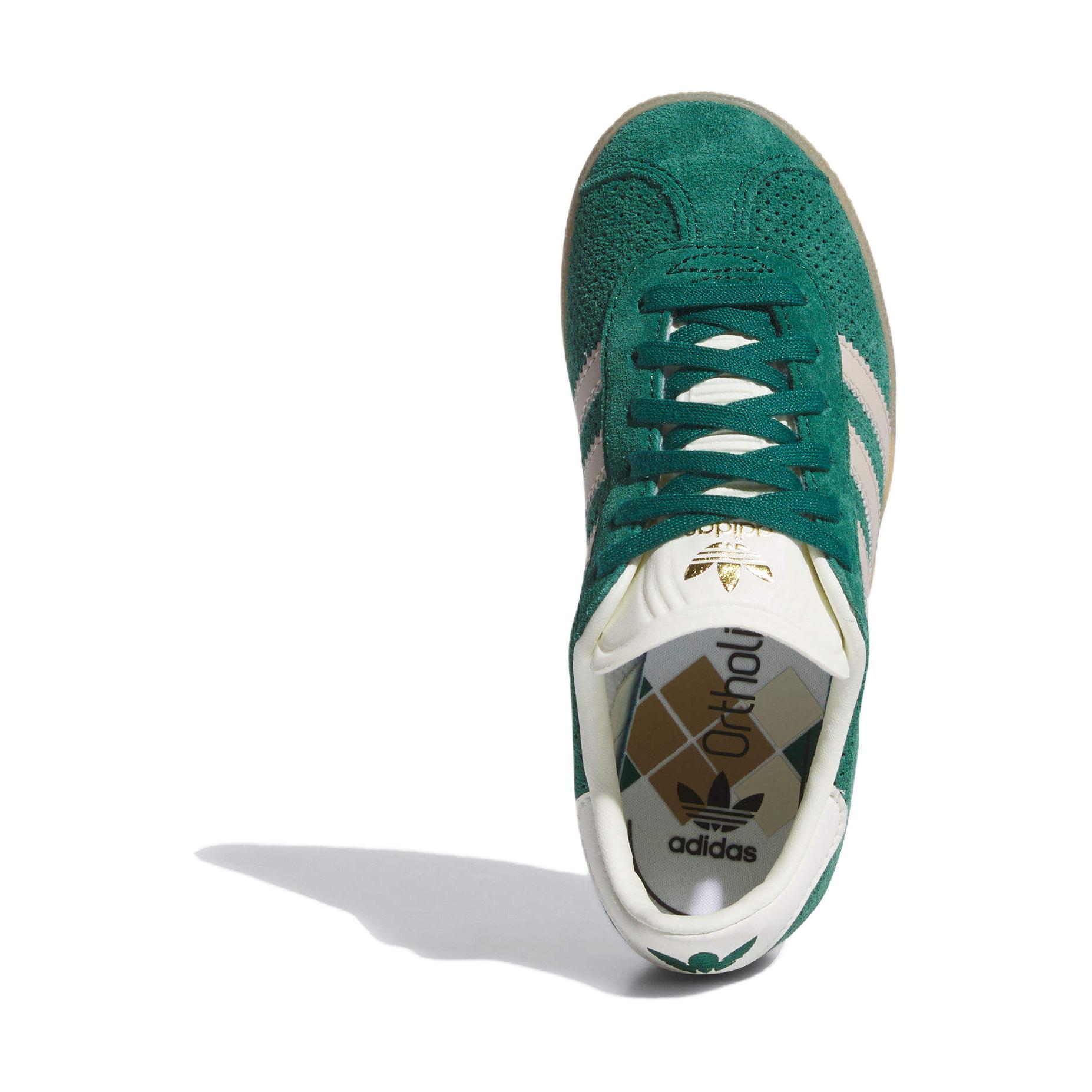 Кеды adidas originals GAZELLE (зеленые) — фото 4