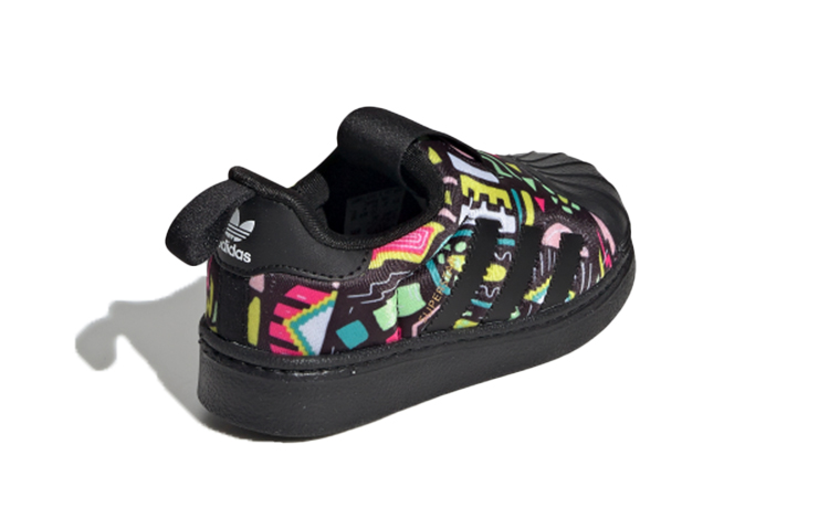 Детские кеды adidas originals Superstar 360 I (черно-желто-розовые) — Чёрный / жёлтый / розовый — фото 6