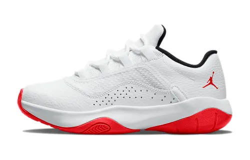 Jordan Air Jordan 11 CMFT Slip Resistant Cushioning Abrasion Resistant Breathable Low top Basketball Shoes White Red