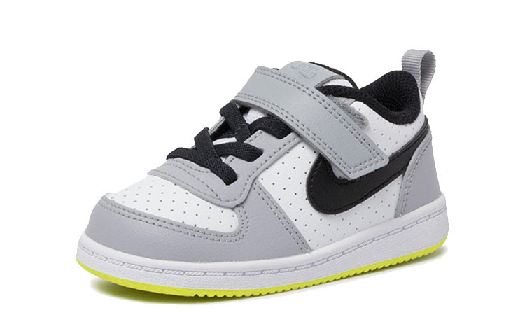 Детские кеды Nike Court Borough Low (серо-бело-черные) — Серый / белый / чёрный — фото 5
