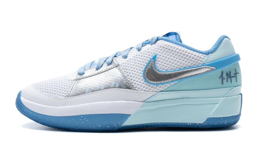 Nike Ja 1 Morant generation trendy sports GS low-top children's basketball shoes blue and white children's style