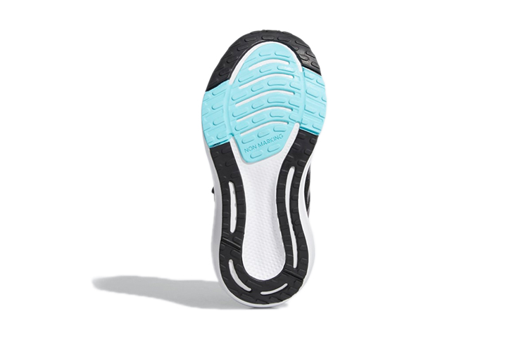 Детские кроссовки adidas EQ21 Run K (черно-синие) — Чёрный / синий — фото 7