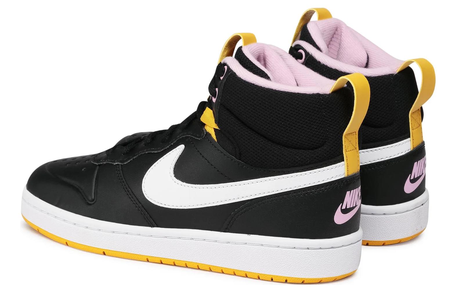 Кеды Nike NikeCourt Borough Mid 2 (черно-желтый) — Чёрный / жёлтый — фото 5