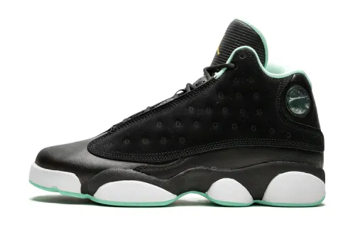 Jordan Air Jordan 13 Retro Black Mint Foam GS anti-slip shock-absorbing high-top basketball shoes black and white same style for men and women