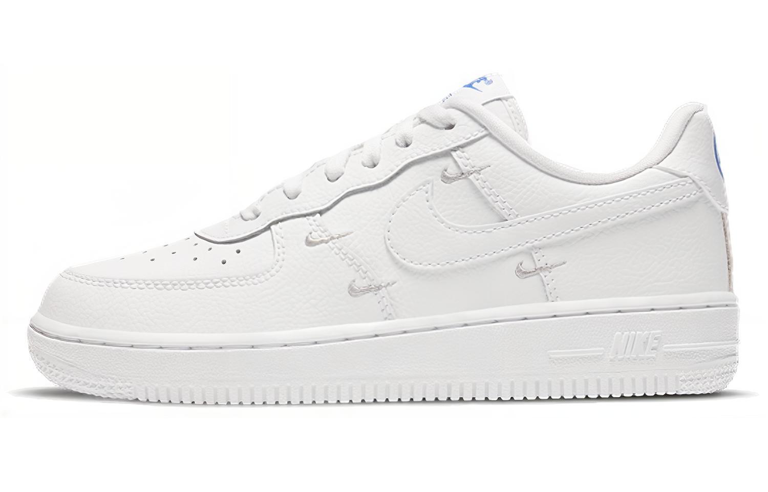 Детские кеды Nike Air Force 1 LV8 Ho20 (бело-синие)