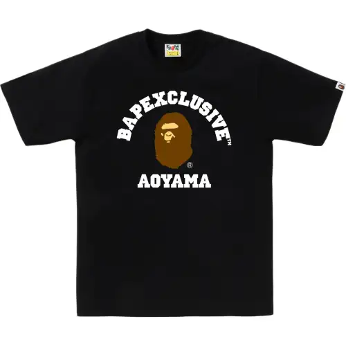 A BATHING APE Store limited series SS26 Japanese limited series Aoyama Gakuin ape head round neck short-sleeved T-shirt, same style for men and women