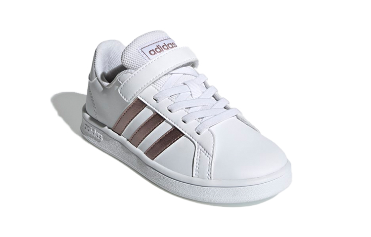 Детские кеды adidas neo GRAND COURT (бело-золотые) — фото 3