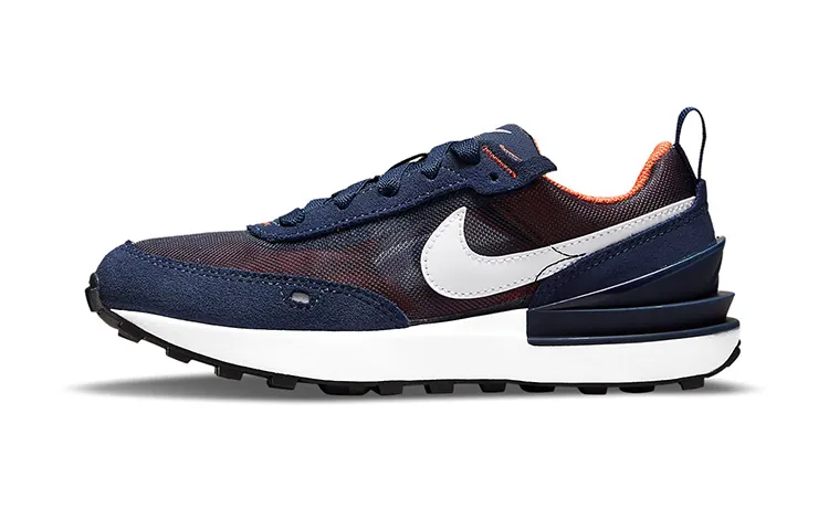 Nike Waffle One Comfortable Low-top Sports and Casual Shoes Blue Orange Children's Style