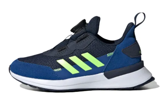 Adidas Rapidarun Boa K Casual Slip Resistant, Abrasion Resistant, Breathable Mid top Kids' Running Shoes Blue Green