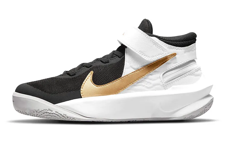Nike Team Hustle D 10 Flyease Slip Resistant Cushioning, Wear Resistant Mid top Children's Basketball Shoes