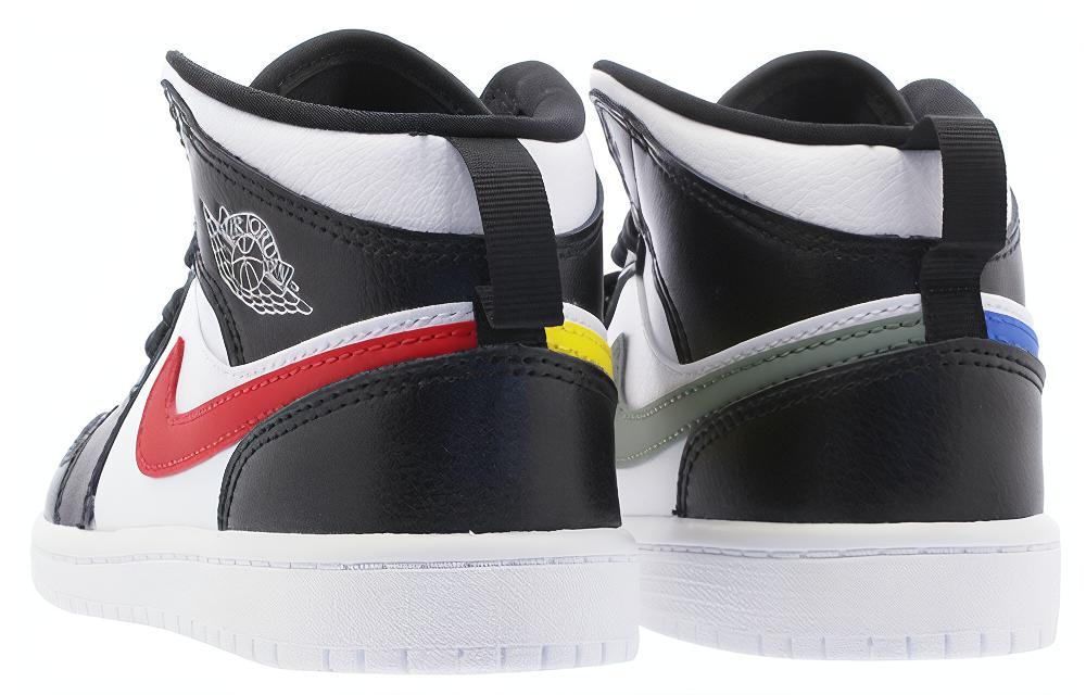 Детские кроссовки Jordan Air Jordan 1 (черно-белые) — Белый — фото 4