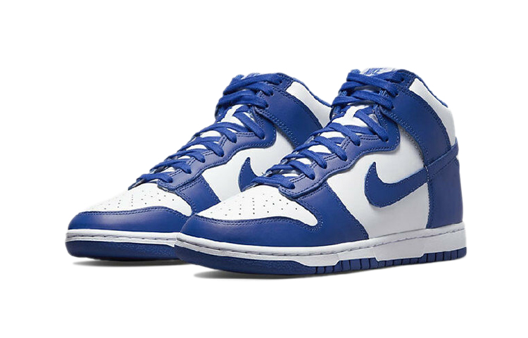 Детские кеды Nike Dunk (сине-белый) — фото 4