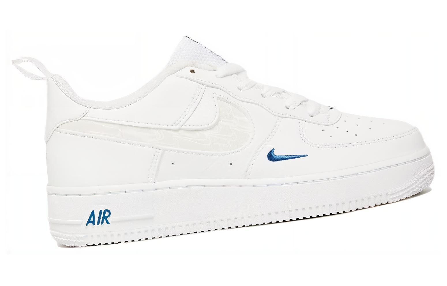 Кроссовки Nike Air Force 1 Lv8 GS (бело-синие) — Белый / синий — фото 2