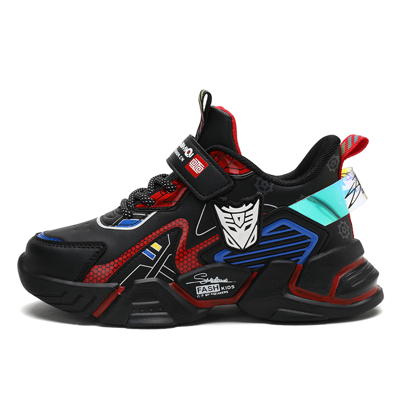 ASIAN MICKEY waterproof leather children's sports shoes, warm and breathable in spring and autumn, soft sole, lightweight, anti-kick and anti-slip, Velcro boys' shoes, trendy single shoes, low-cut children's running shoes, children's style