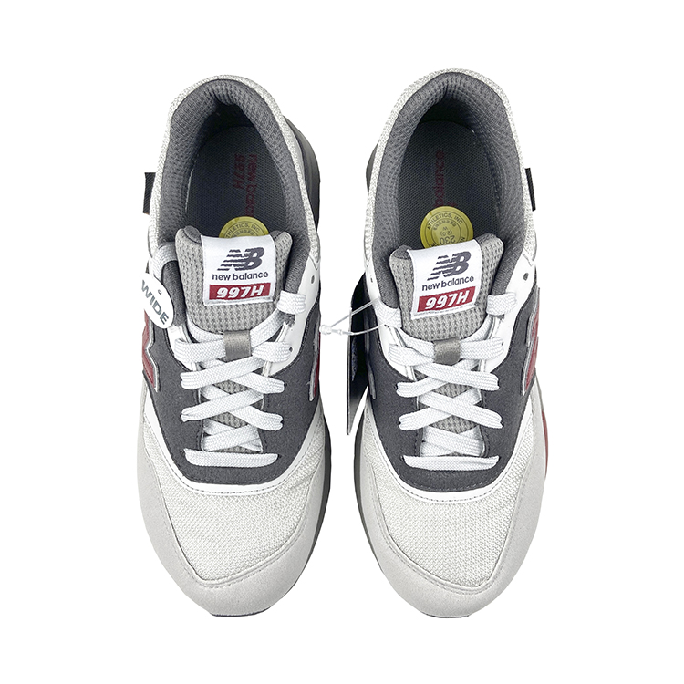 Кроссовки New Balance 997 (светло-серый с красным) — Светло-серый / тёмно-серый / красный — фото 5
