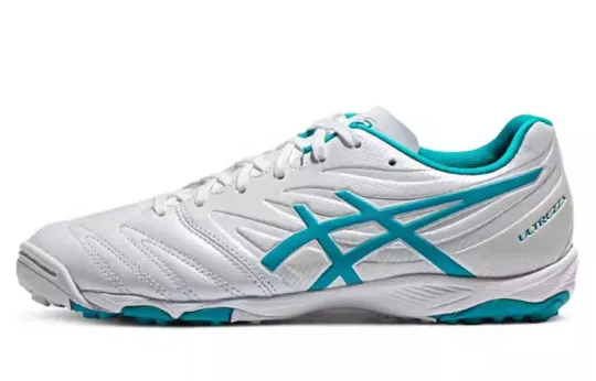 Asics Ultrezza 3 JR GS TF Synthetic Leather Comfortable Low top Kids' Soccer Shoes White Kids'